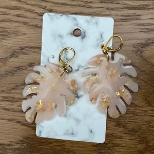 Palm leaf earrings
